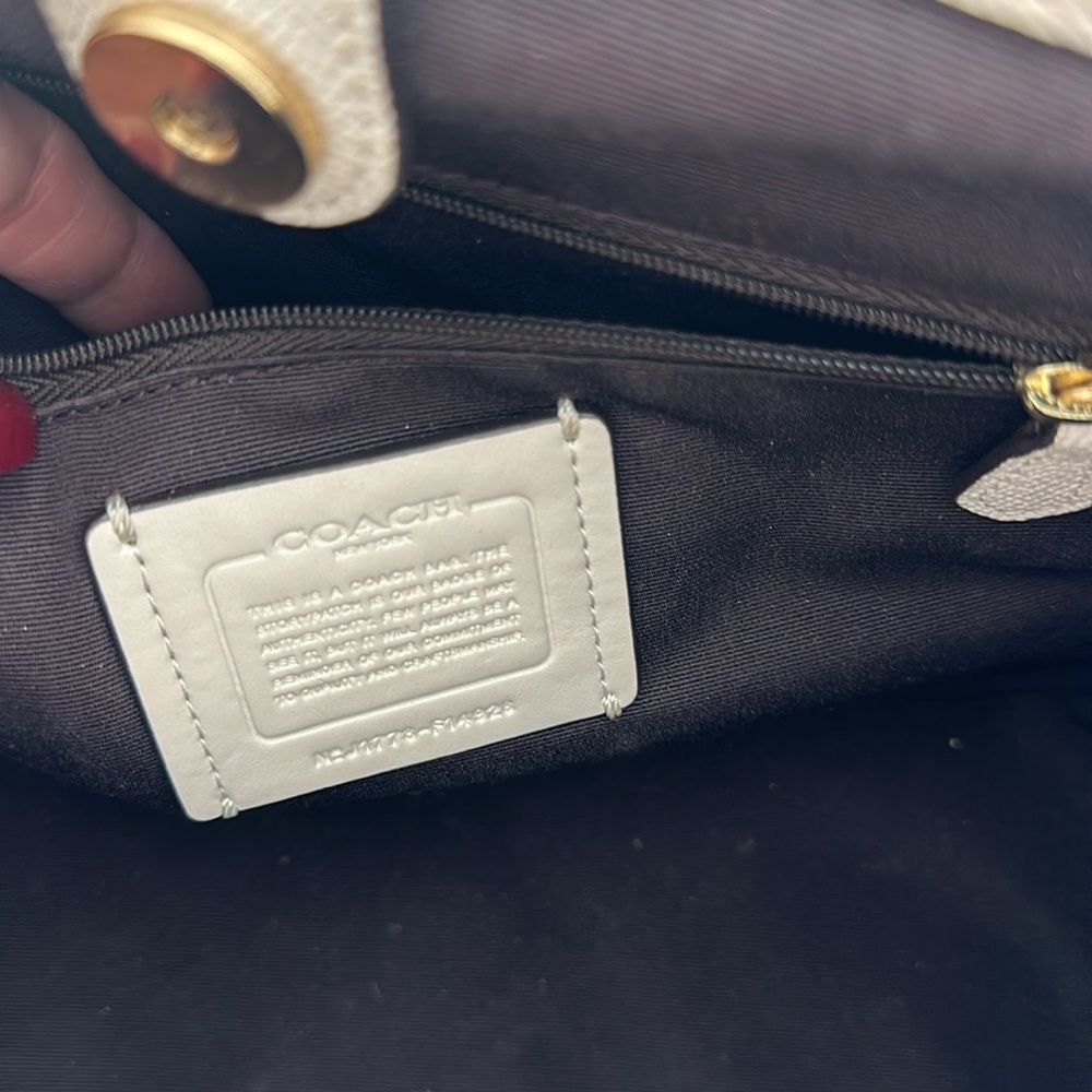 Coach Ivory Leather Handbag - Picture 11 of 16